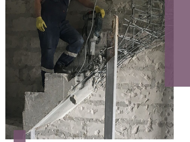Демонтаж металлических и бетонных лестниц в Люберцах
