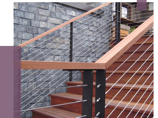 Тросовые перила под ключ в Люберцах от 7996 руб.