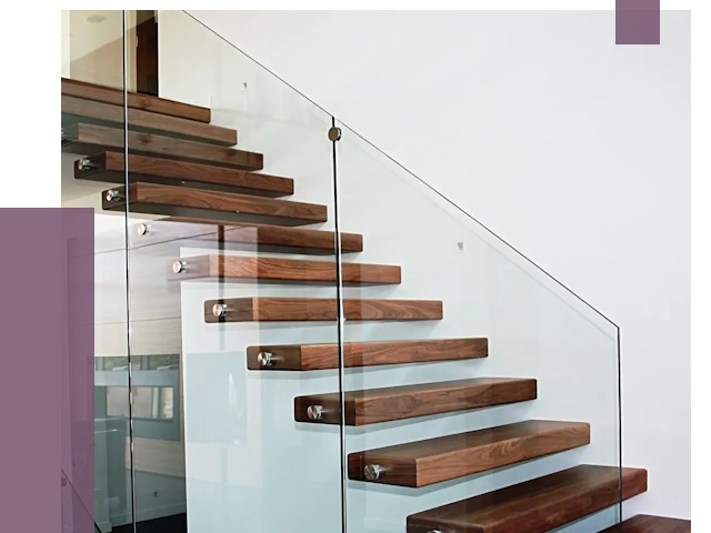 Стеклянные перила для лестницы в Люберцах от 15255 руб.