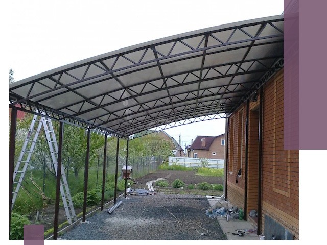 Профессиональный монтаж навесов под ключ в Люберцах