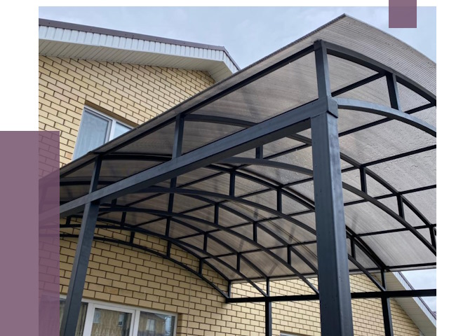 Монтаж козырьков в Люберцах от 11836 руб. | ПРОЛЁТ-Люб