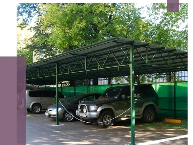 Навесы для парковки в Люберцах от 82590 руб. заказать | ПРОЛЁТ-Люб