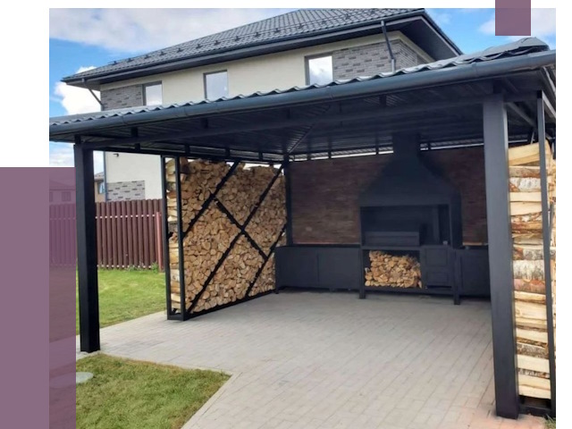 Навесы для барбекю в Люберцах от 13099 руб. под ключ | ПРОЛЁТ-Люб