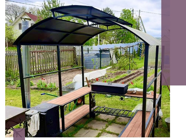 Навесы для барбекю в Люберцах: изготовление, монтаж и демонтаж