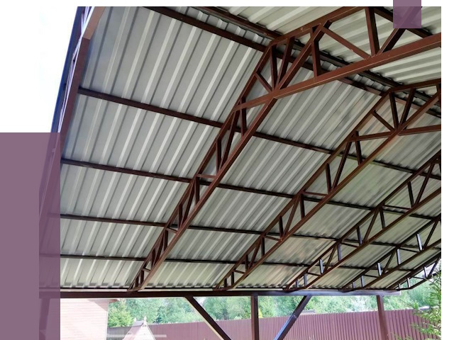 Навесы из профнастила в Люберцах от 7575 руб. | ПРОЛЁТ-Люб