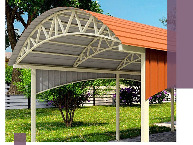 Навесы из профнастила под ключ в Люберцах — установка и монтаж