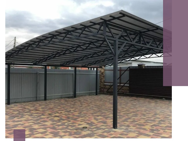 Металлические навесы под ключ в Люберцах — изготовление и монтаж