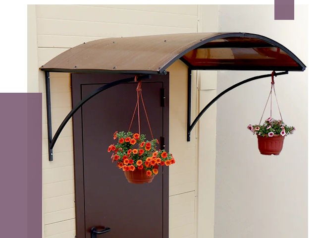 Козырьки над входом в Люберцах от 15255 руб.  | ПРОЛЁТ-Люб