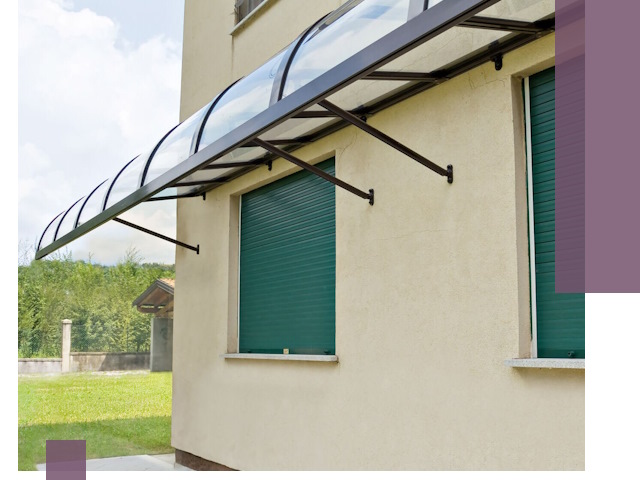 Козырьки над окнами в Люберцах — изготовление и монтаж по выгоде