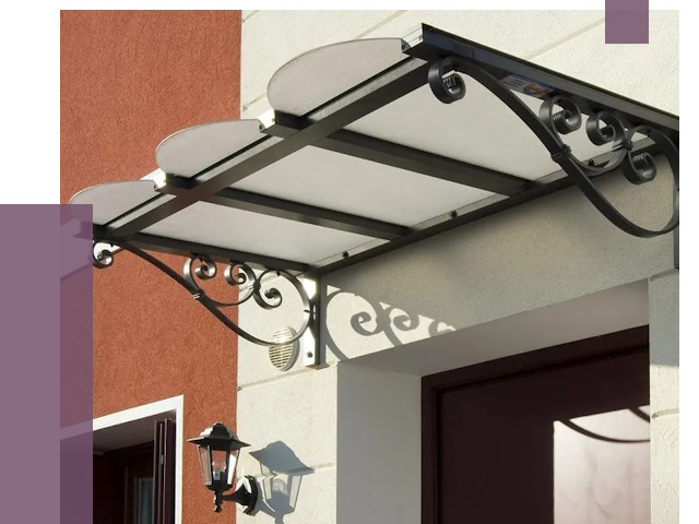 Односкатные козырьки в Люберцах от 8627 руб.  | ПРОЛЁТ-Люб