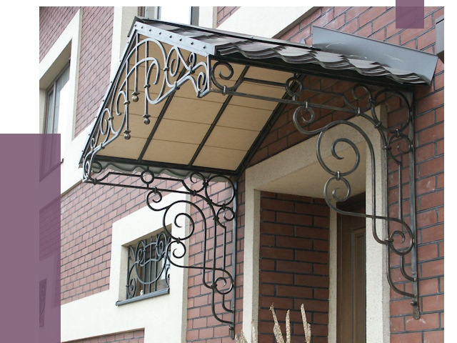 Двускатные козырьки в Люберцах под ключ от 13151 руб.