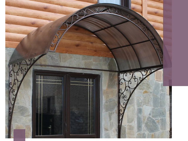 Арочные козырьки под ключ в Люберцах: изготовление и монтаж